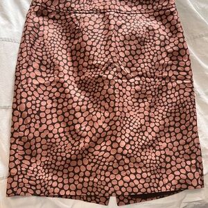 LOFT light brown and Black Patterned Pencil Skirt